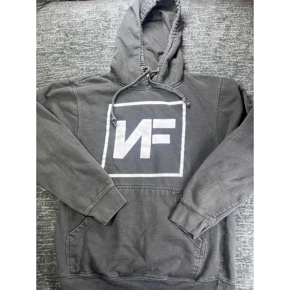 NF Real Music Hoodie Mens Medium Black Real Music Till The Day We Die Graphic